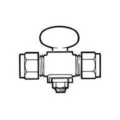 Rigid Fan Gas Cock - 22mm Compression