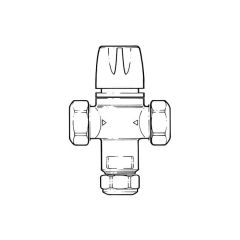 22 mm - Solar Thermostatic Mixing Valve