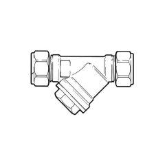 Y In-line Strainer DZR - 22mm Compression