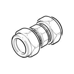 Compression Straight Coupling - 22 x 22mm