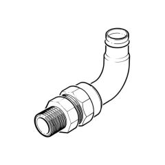 Solder Ring Bent Union Connector 22mm x 3/4" BSP TM