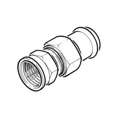 >B< Press-fit Union Connector - 22mm x 3/4" BSP F