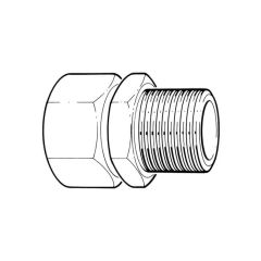 AutoFlare® Gas Straight Fitting 22mm x 3/4" BSP TM