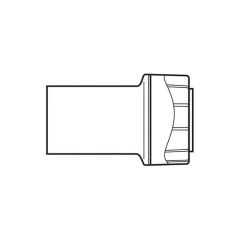 Polyplumb Double Socket Reducing - 22 x 15mm Grey