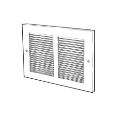 Steel Ventilator - 244mm x 143mm, White