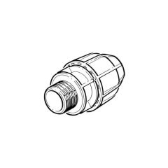 FloPlast Below Ground Adaptor 25mm Comp. x 1/2" BSP PM