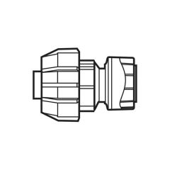 Polyguard to Copper Straight Coupling 25 x 15mm