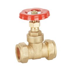 Wheelhead Gate Valve - 28mm Compression Brass