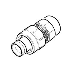 Solder Ring Straight Union Connector 28mm x 1" BSP F