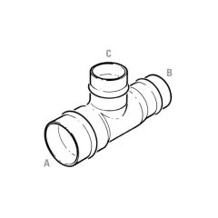 Solder Ring Reducing End & Branch Tee 28 x 22 x 15mm