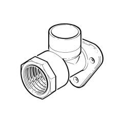 End Feed Angled Wallplate Adaptor 22mm x 3/4" BSP F