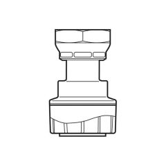 Polyplumb Straight Tap Connector 3/4" BSP Swivel x 15mm