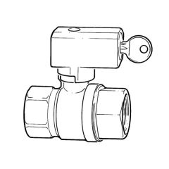 Lockable Full Bore Ball Valve - 3/4" BSP PF