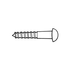 3/4" - Woodscrew for Floor Plate – Brass