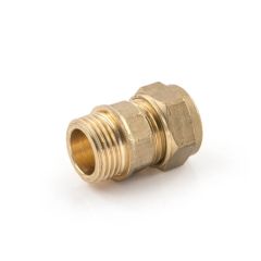 3/4" x 3/4" - Compression x BSP Taper Male Coupler - Irish Compression