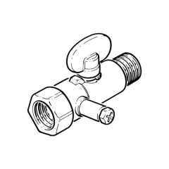 Gas Test Point Ball Valve - 3/8" BSP T M x F Brass