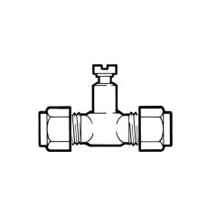 Pressure Test Point Union - 3/8" Compression Brass