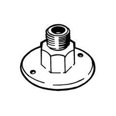 3/8"M x 3/8"F - Floor Plate - Coin Bronze