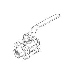 Stainless Steel Ball Valve - 3 Piece 1.1/4" BSP PF