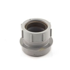 Waste Straight Adaptor Solvent/Compression 32mm grey