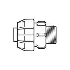 32 mm x 1" - Polyguard Adaptor - Compression x BSP Parallel Male