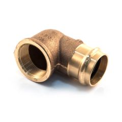 >B< Press-fit Bent Connector - 35mm x 1.1/4" BSP F