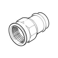 >B< Press-fit Straight Connector - 35mm x 1.1/4" BSP F