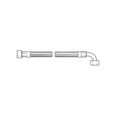 Flexible Oil Line - 1/4" BSP F x BSP F Swivel, 900mm