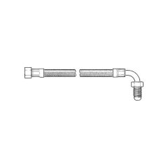 Flexible Oil Line - 1/4" BSP F/M Swivel Elbow, 900mm