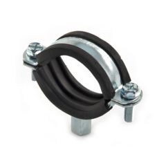 Rubber Lined Mild Steel Zinc Plated Clip - 38 to 43mm