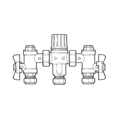 4 in 1 Thermostatic Mixing Valve TMV 2/3 - 15mm