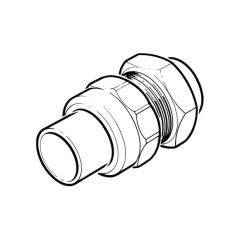 End Feed Union Coupling 42mm F Copper with Cone Joint