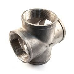 Screwed Stainless Steel Equal Cross - 4" BSP