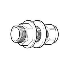 Straight Adaptor Extended Thread UK Comp. 54mm x 2"