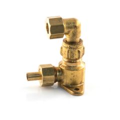 Gas Outlet Wall Rigid Fix - 6/8mm Inlet x 12mm Brass