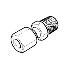 Stainless Steel M Stud Coupling 6mm x 1/4" BSP TM