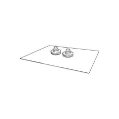 600 mm x 450 mm - Lead Base Flashing - 2 Entry Points