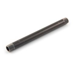 Extended Nipple Mild Steel - 6" x 1/4" Black