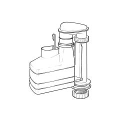 Wirquin Metro Rapid Oblong Syphon Toilet Flush - 7.1/2" High