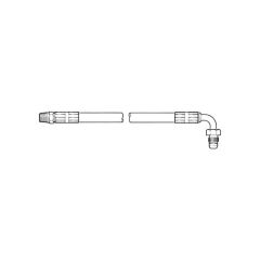 Flexible Oil Line 1/4" TM x M Swivel Elbow, 750mm