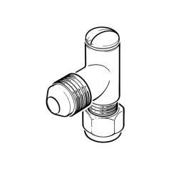 Restrictor Elbow Brass - 8mm Comp. x 1/4" BSP M Flare