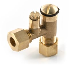 Restrictor Elbow with Test Point Brass - 8mm x 8mm