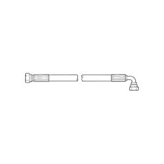 Biofuel Flexible Oil Line - 1/4" BSP F, 890mm