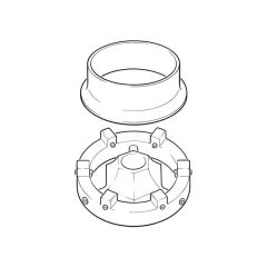 9 Jet Burner Phoenix Round Cooker Burner 1/4" for LPG