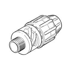 Above and Below Ground MDPE Adaptor - 20mm Comp. x 1/2" BSP TM