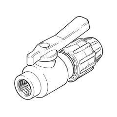 Above and Below Ground MDPE Ball Valve - 50mm x 1.1/2" BSP F