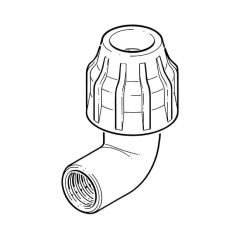 Above and Below Ground MDPE Elbow - 20mm Comp. x 1/2" BSP F