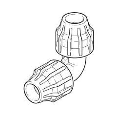 Above and Below Ground MDPE Elbow - 50mm