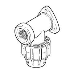 Above and Below Ground Wallplate Elbow - 20mm Comp. x 1/2" BSP F