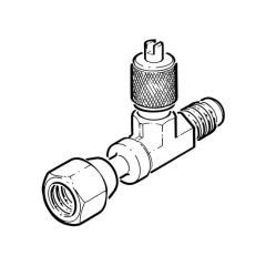 Access Tee - Swivel On Run, With Valve Core Depresser